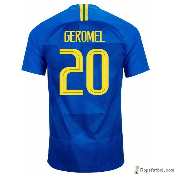 Camiseta Brasil Replica Segunda Ropa Geromel 2018 Azul